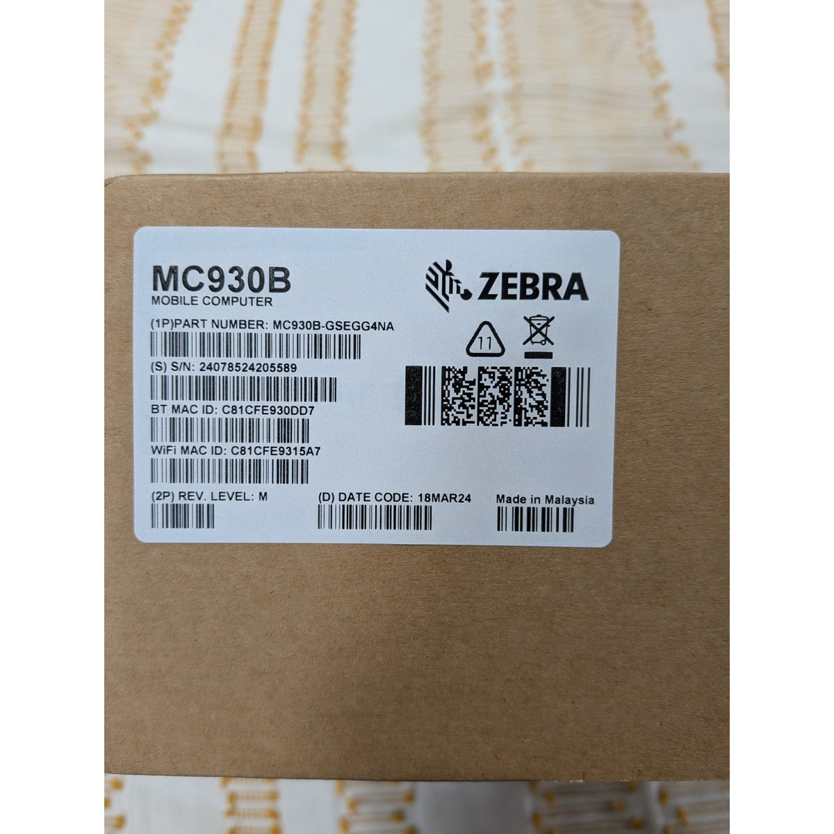 Zebra MC9300 Wireless Android Handheld Computer Barcode Scanner MC930B-GSEGG4NA