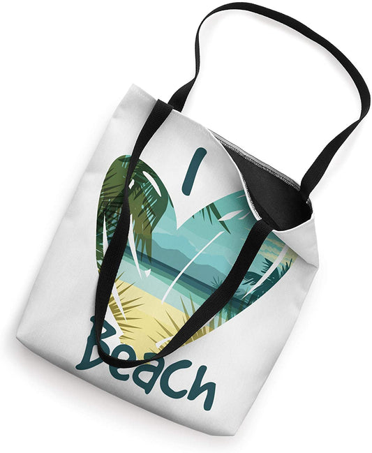 Summer "I Love The Beach" Graphic Tote